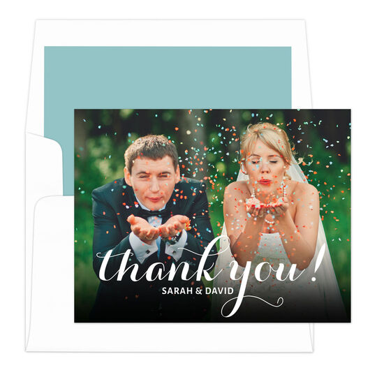 Sweet Script Photo Thank You Folded Note Cards